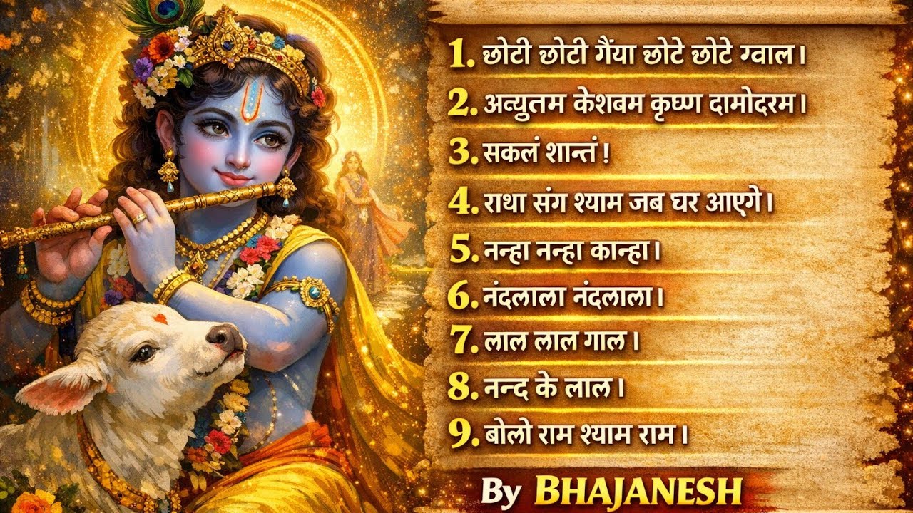 श्री कृष्ण भजन संग्रह | Top Krishna Bhajans | By BHAJANESH #krishnabhajan #krishnasong #bhaktisong 
