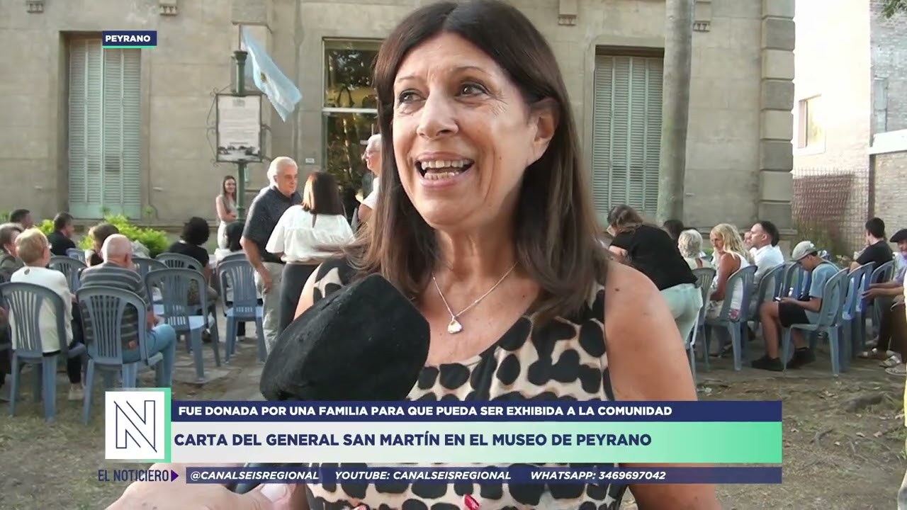 Carta del gral San Martín en el museo de Peyrano