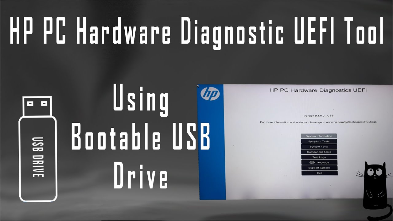 Средство диагностики оборудования ПК UEFI на загрузочном USB-накопителе | Системы HP | Компьютерн...