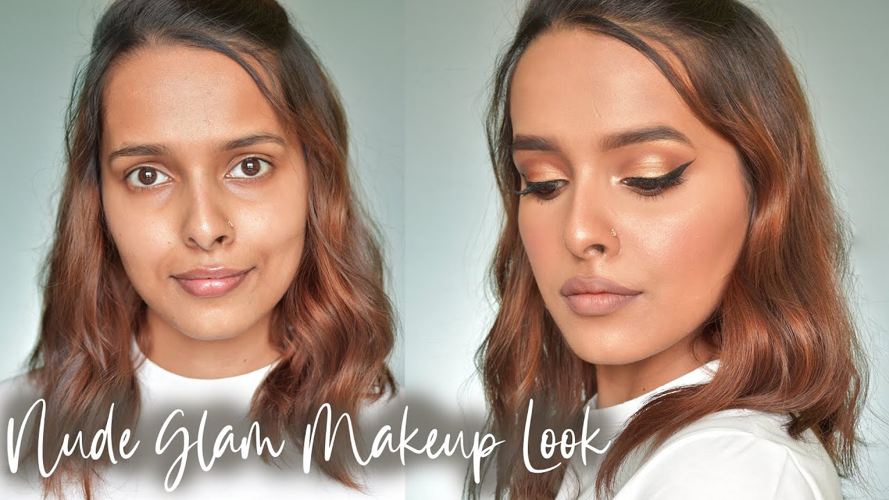 NUDE GLAM MAKEUP LOOK - All Drugstore Products