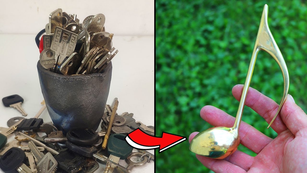 Casting a Note - Melting Keys - Trash to Treasure Brass Casting