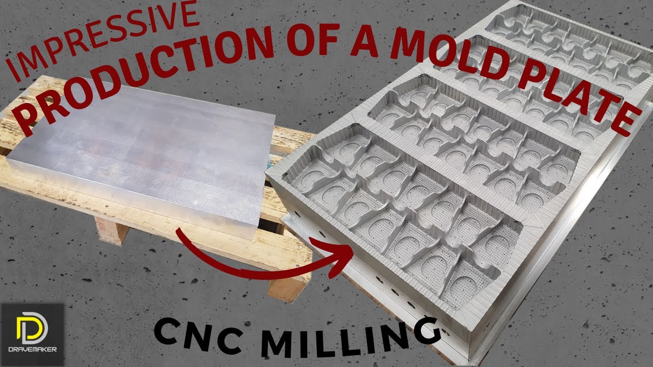 Impressive production of a mold plate CNC Milling