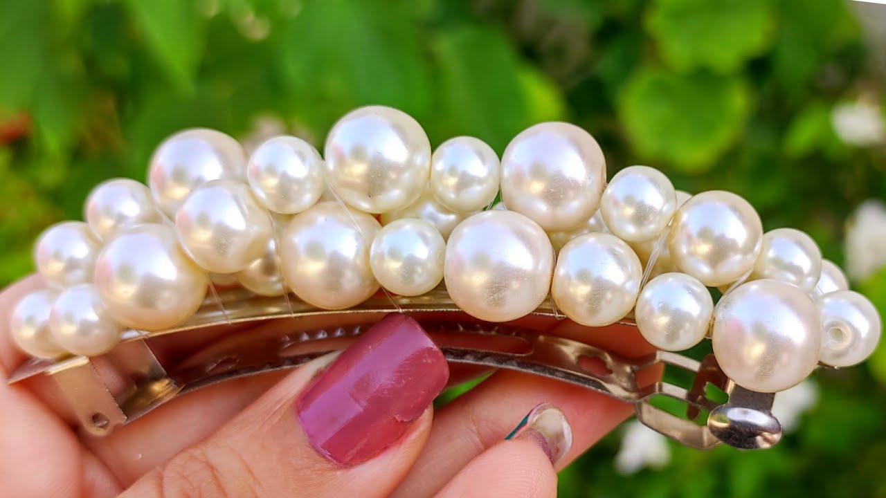 Diy  pearl hair accessories - hair jewelry -hair pins