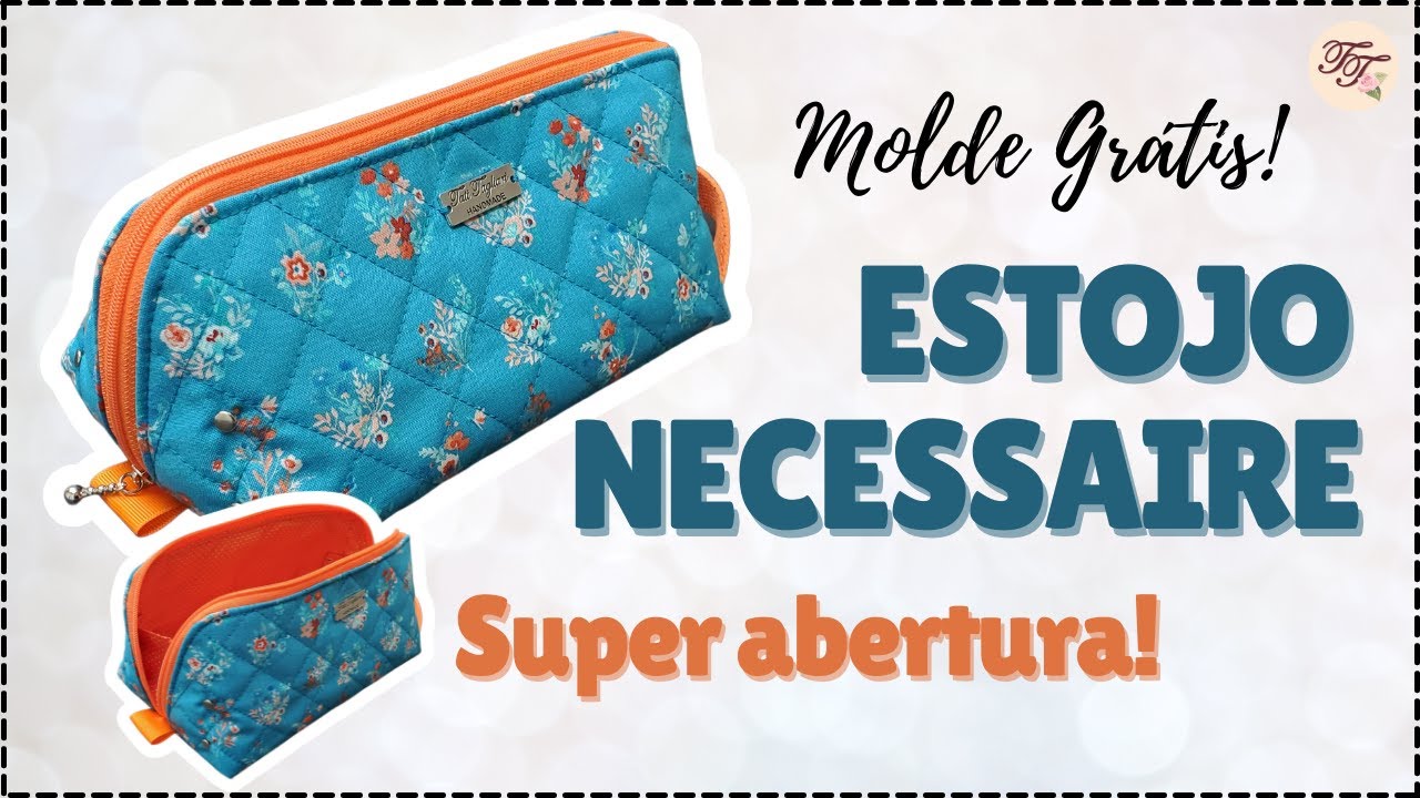 Estojo Necessaire Triangular com Molde Grátis | Tutorial de Costura passo a passo