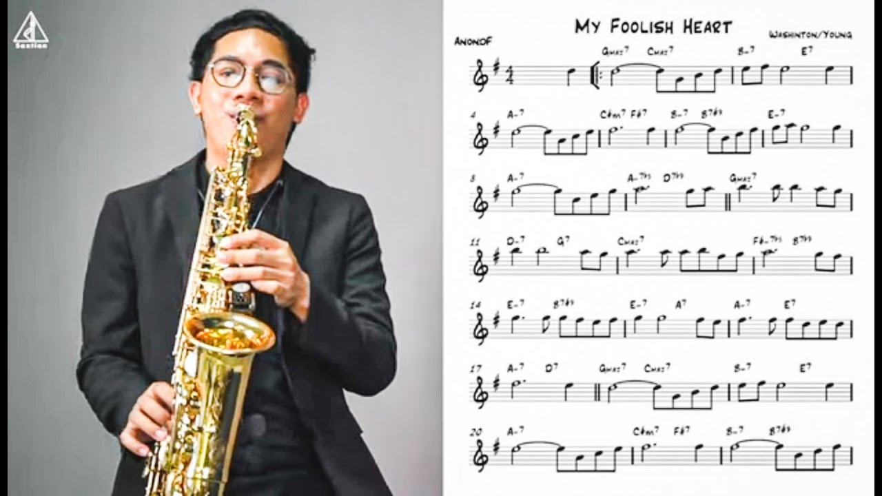 My Foolish Heart (easy solo) for saxophone