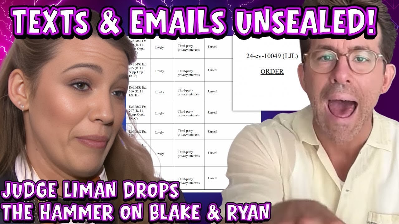 Judge TORCHES Blake Lively & Ryan Reynolds — Leaked Texts Reveal Baldoni Smearing & Film Theft