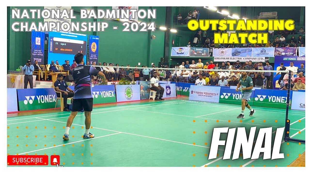 GRAND FINAL - MITHUN MANJUNATH vs RAGHU.M || Men Singles National Badminton Championship KBA - 2024