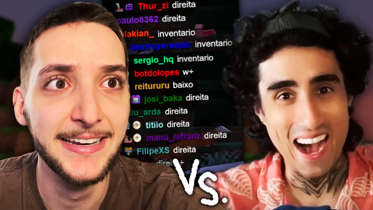 meu chat jogou minecraft contra o chat do felps