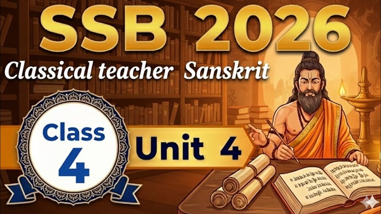 Class 4, SSB TGT Sanskrit 2026, SSB TGT 2026, Sanskrit medium, 