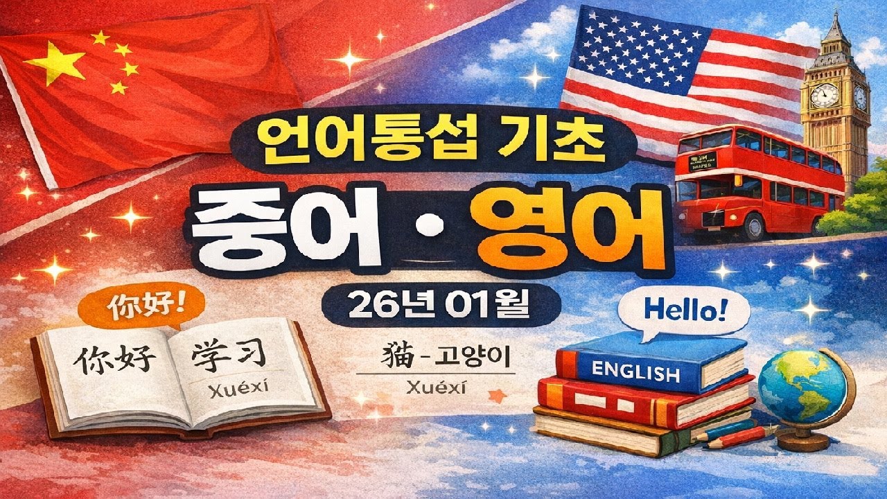중어-영어 01월 합본 Basic 001-030 #CE #중어 #중국어 #영어 #English #Chinese #언어통섭 #한자통섭