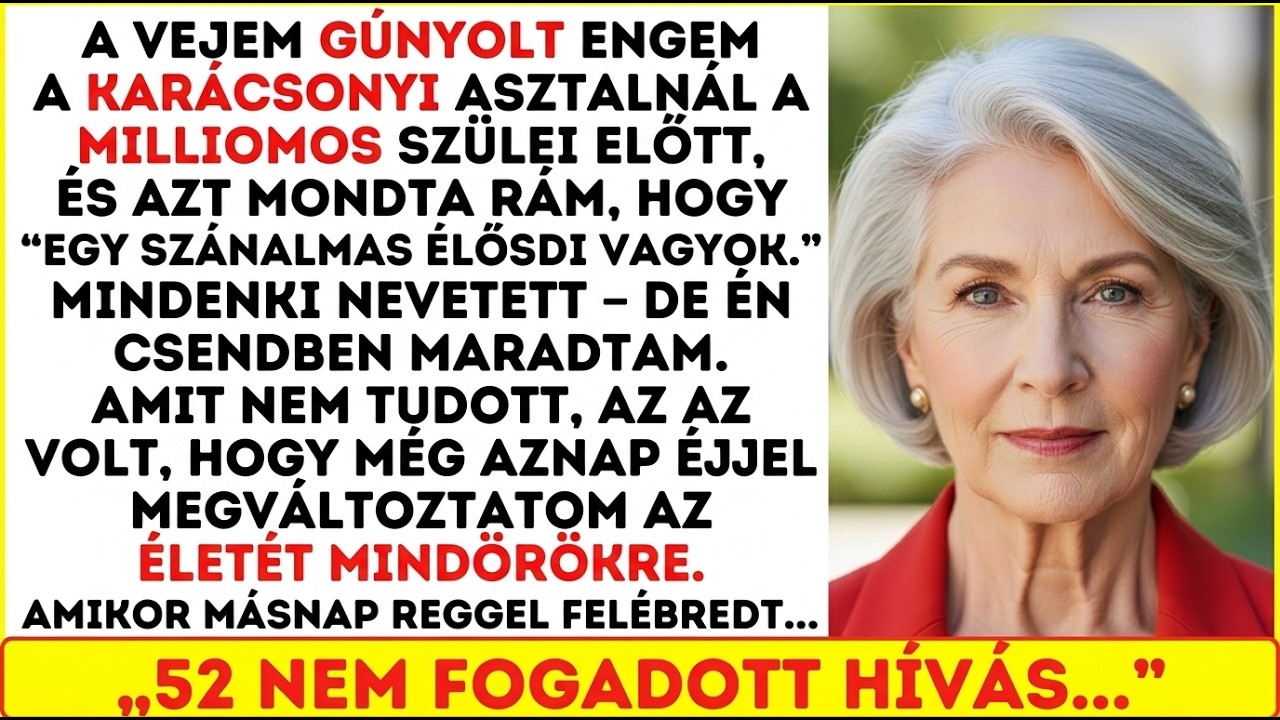 Karácsonyi vacsorán a vejem megalázott gazdag szülei előtt, „szégyennek” nevezett.