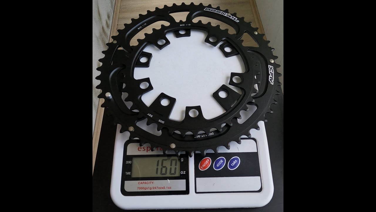 Snail double chainring 53/39T Unboxing and Weight