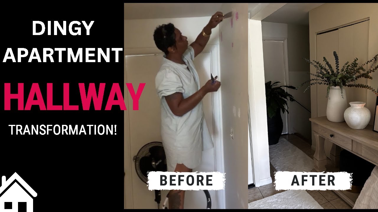 Narrow Hallway Decor |Transforming your ugly RENTAL hallway(2025)!#DIYHomeDecor #InteriorDesign