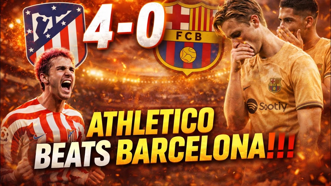 Athletico madrid beats Barcelona 4:0!!!