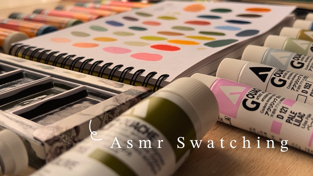 Christmas Art Haul ASMR ✷ 30 min Relaxing Swatches - No talking | ASMR HAUL