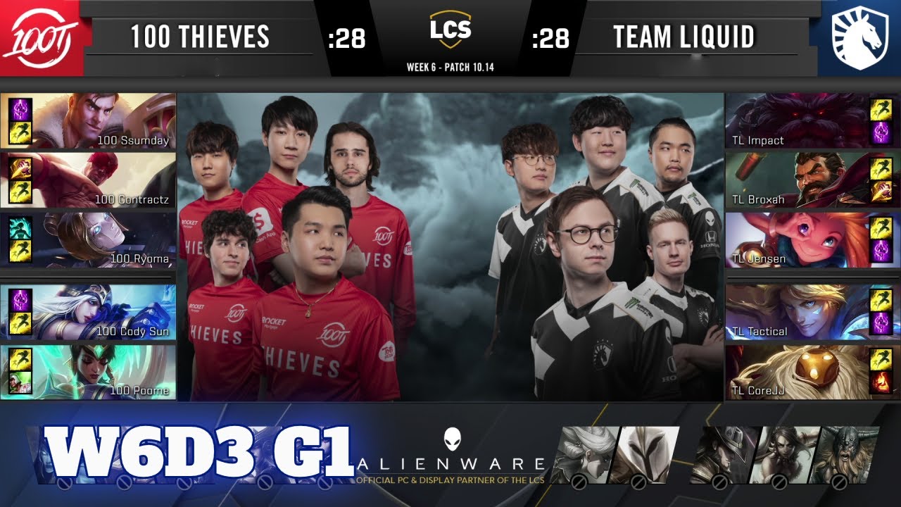100 Thieves vs Team Liquid | Week 6 Day 3 S10 LCS Summer 2020 | 100 vs TL W6D3