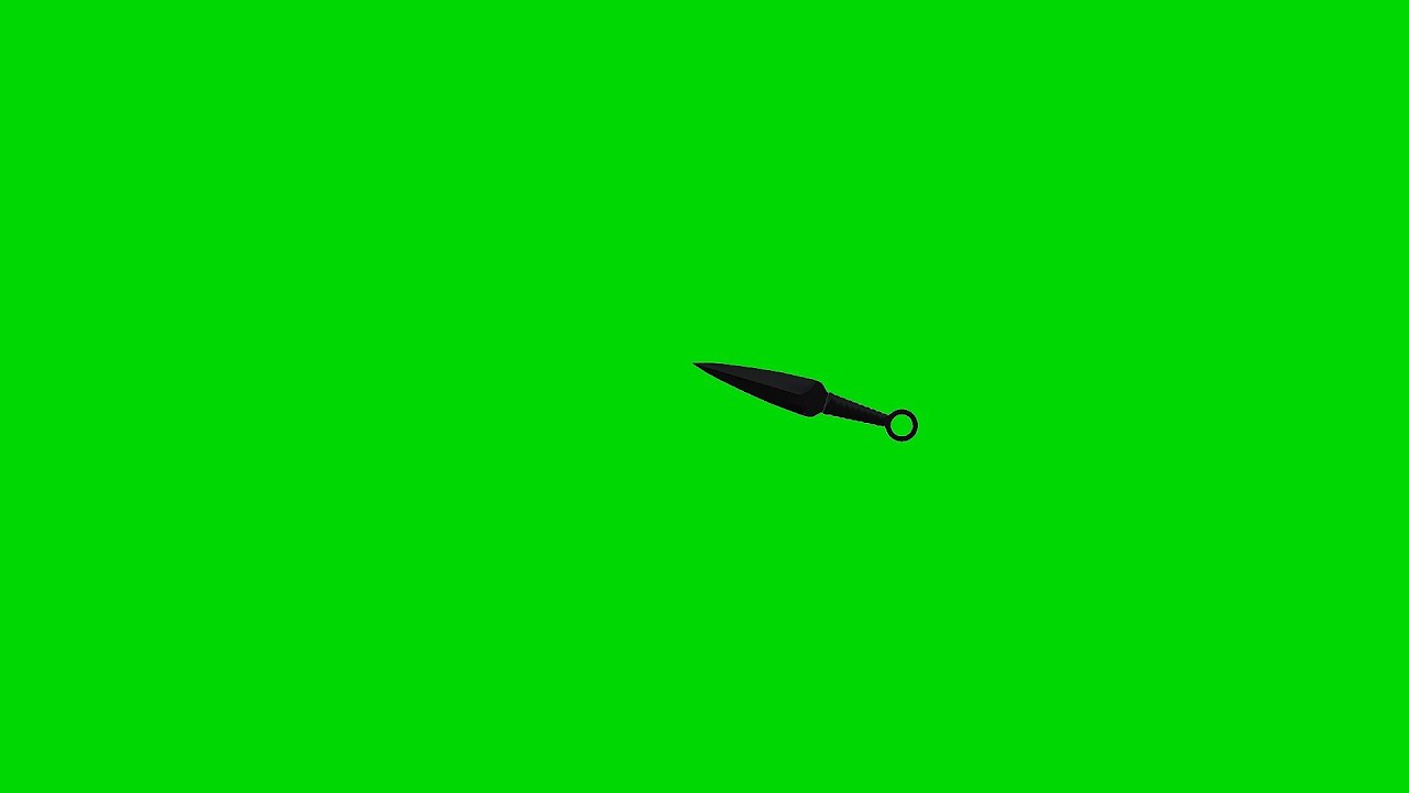 Throwing Knife Spin By - Pre-Keyed Stock Footage (FREE WITH DOWNLOAD!) VFX on Green Screen!