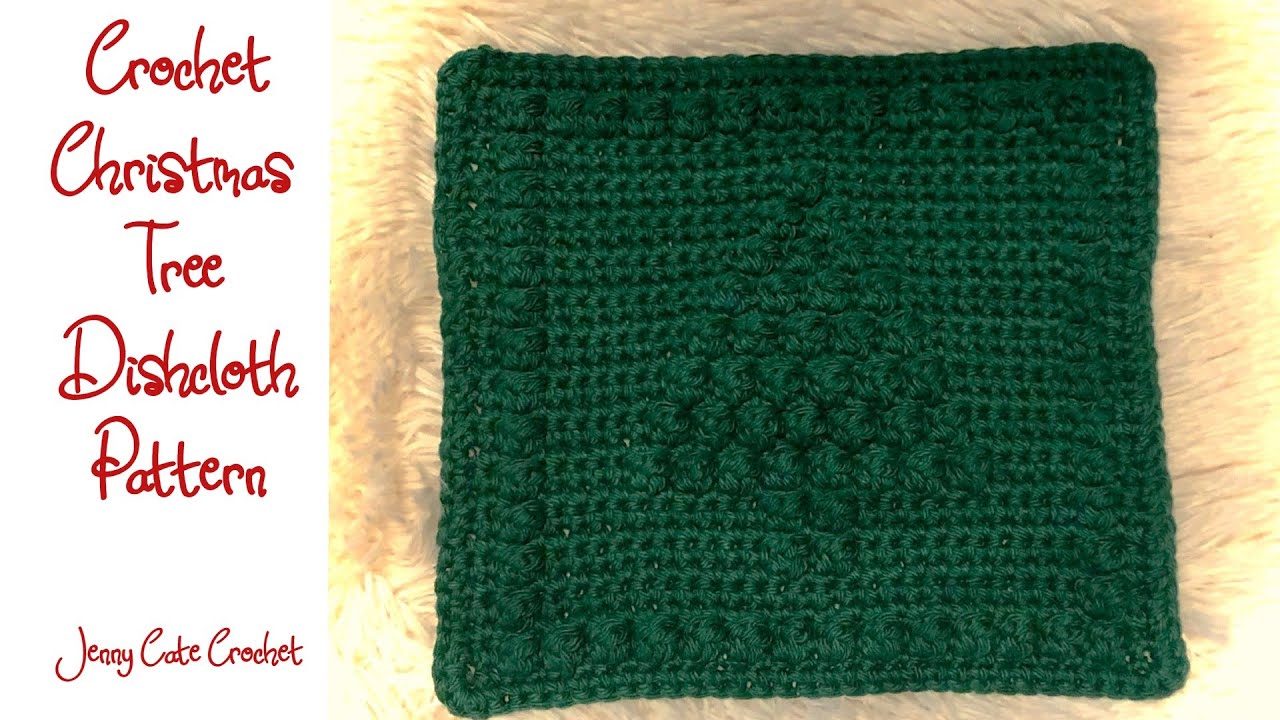 Crochet Christmas Tree Dishcloth Pattern - Rows 7-9