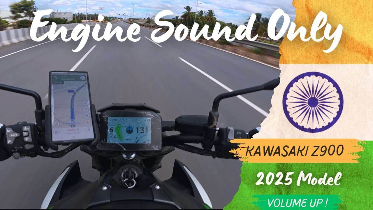 New 2025 Kawasaki Z900 Stock Sound - First Ride [Raw Onboard]