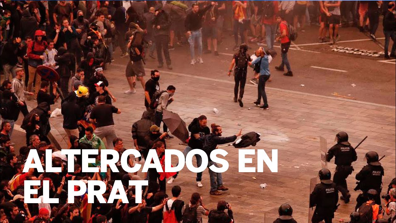 TENSIÓN y CARGAS en el aeropuerto de EL PRAT tras la sentencia del 'PROCÉS'