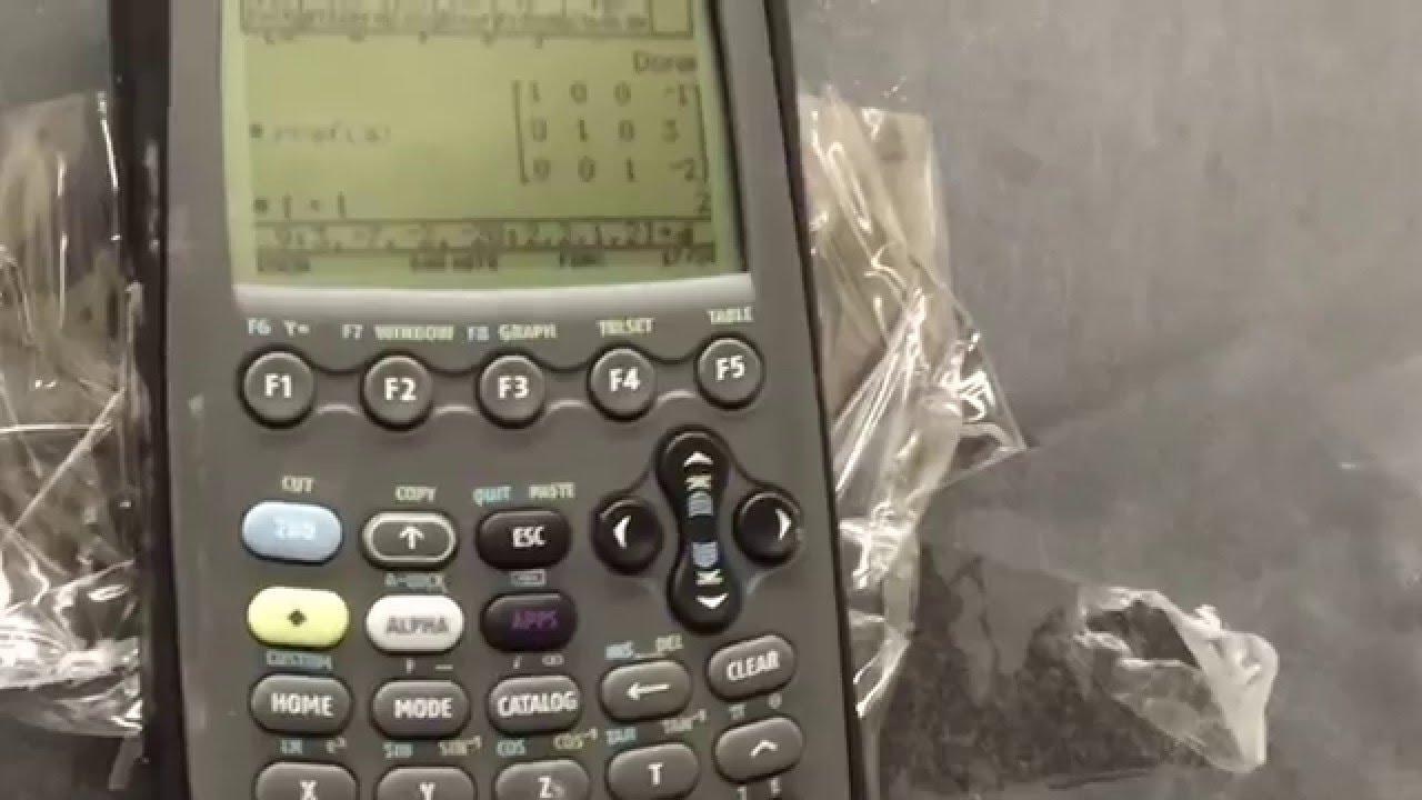 Solving System of Equations Using TI 89 Calculator