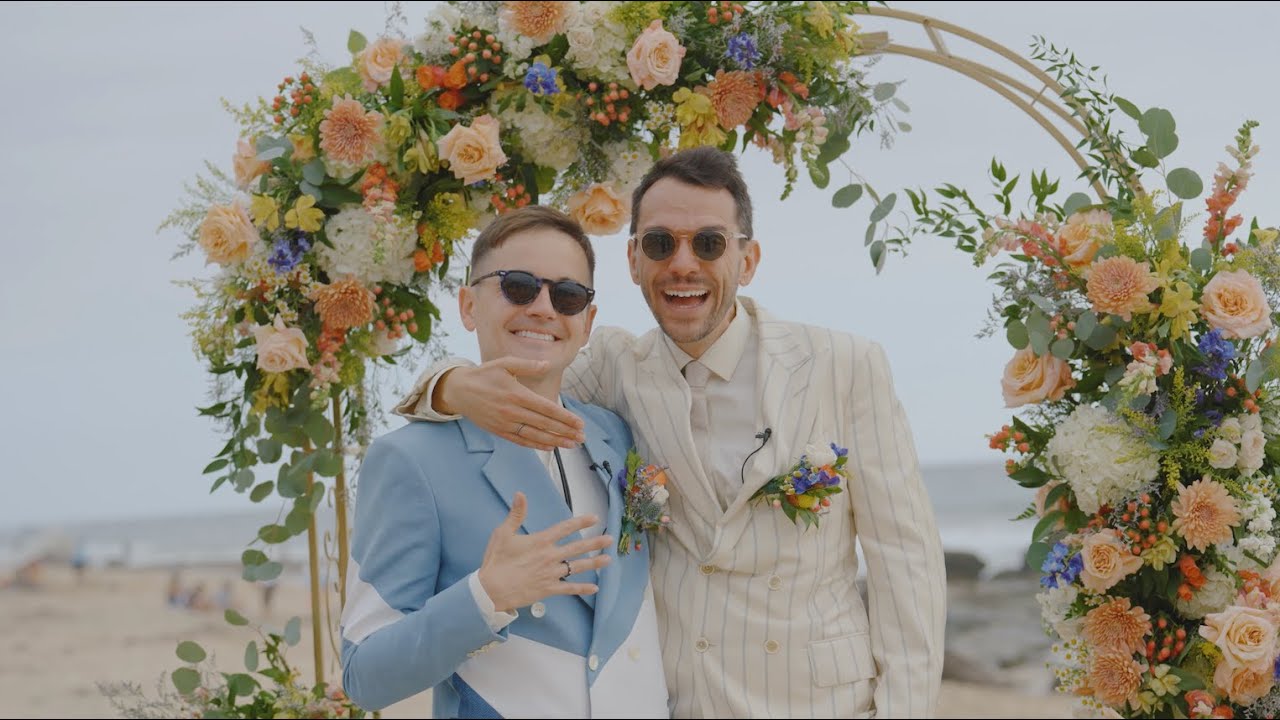 Gay Beach Wedding Video || MM Romance - Real Life