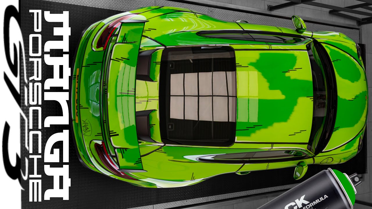 Manga Porsche 911 GT3 Spray Paint Job