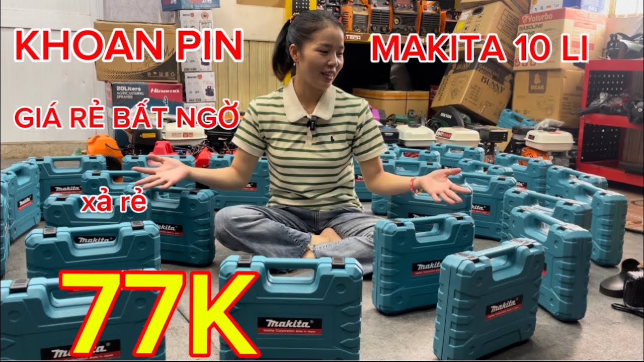 🛑🛑KHOAN PIN MAKITA 10 LI HÀNG CHUẨN LOẠI 1,MÔ TƠ ĐỒNG 100% CHẤT LƯỢNG ,GIÁ ĐÈ BẸP THỊ TRƯỜNG