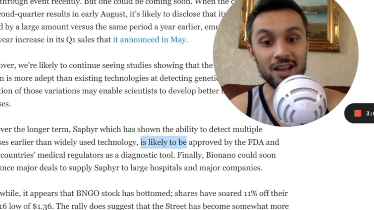 Analyst: BNGO to announce Great Q2 results, bionano genomics in future could get MAJOR Deals &sales?