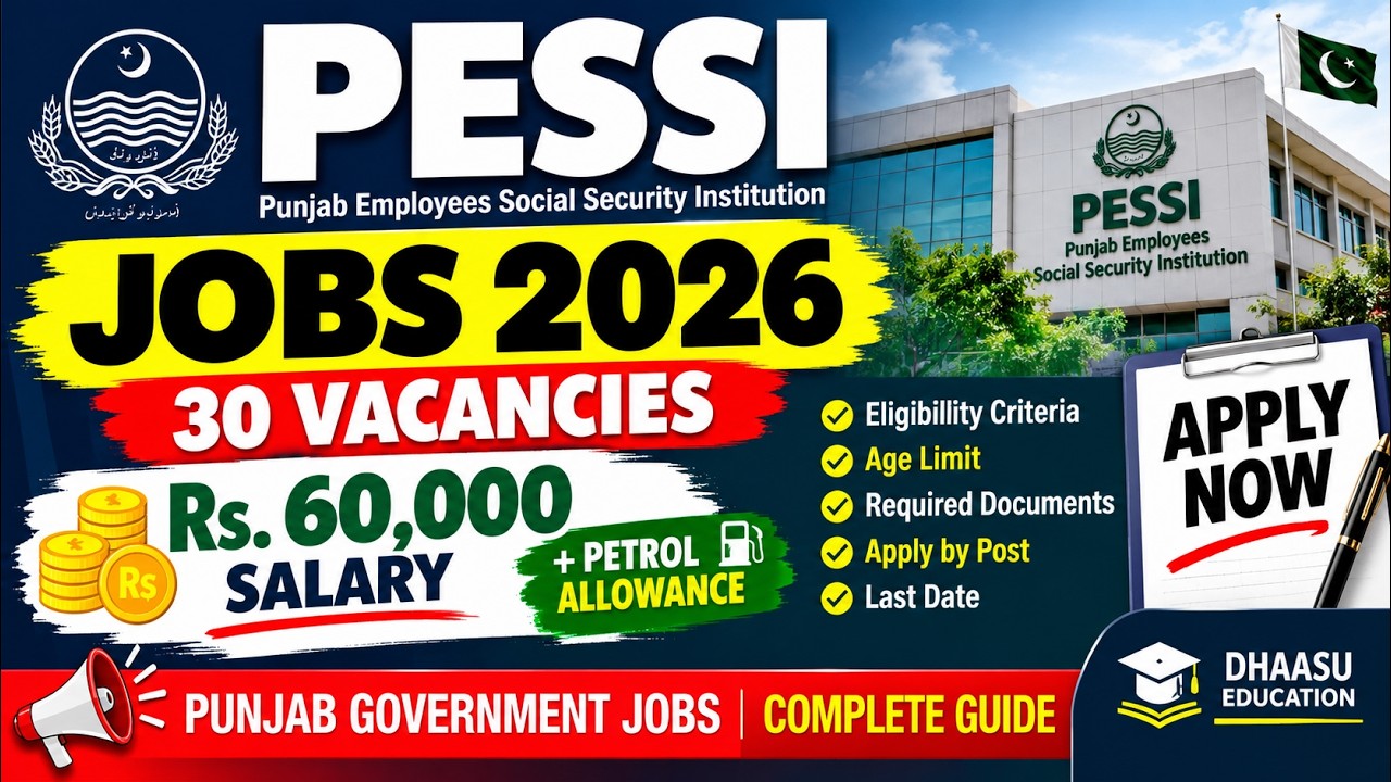 PESSI Jobs 2026 | 30 Vacancies, Rs. 60,000 Salary + Petrol Allowance