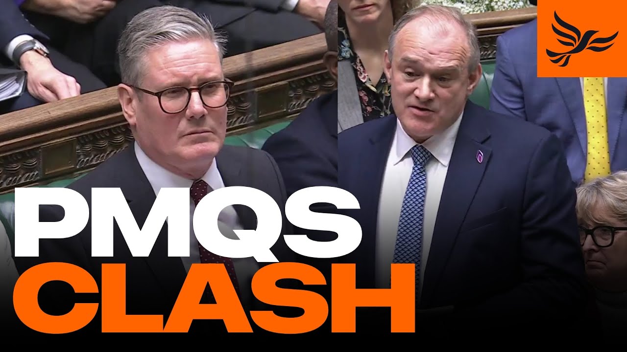 Ed Davey and Kier Starmer CLASH at PMQs over social care reform delays