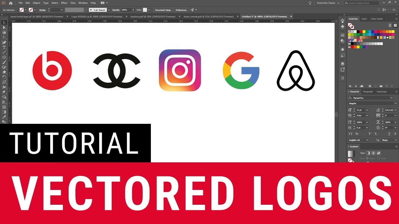 How to create famous logo symbols | Tutorial Illustrator