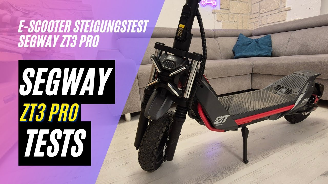 🛴 Segway Ninebot ZT3 PRO 🌄 Steigung, Performance 22km/h und weitere Features (48V; 12,75Ah; 500W)