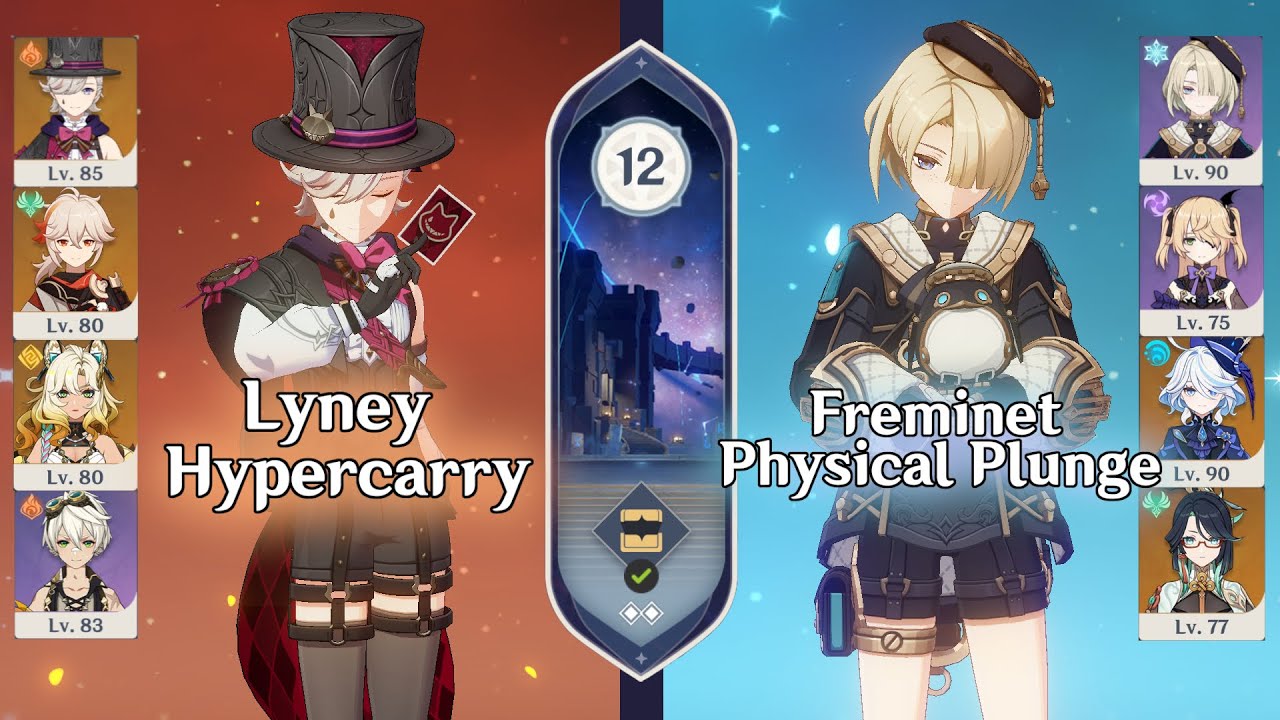 Lyney + Freminet PART 2 vs 5.1 Spiral Abyss Floor 12  | C2 Lyney & C6 Freminet | Genshin Impact