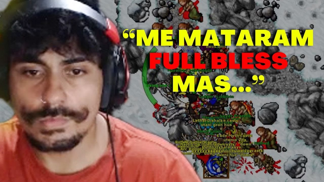 Tibia MATARAM O BIGODE FULL BLESS E ELE NÃO DEIXOU BARATO! CATEROIDE MANDANDO RECADO PARA O RUBINI 😂