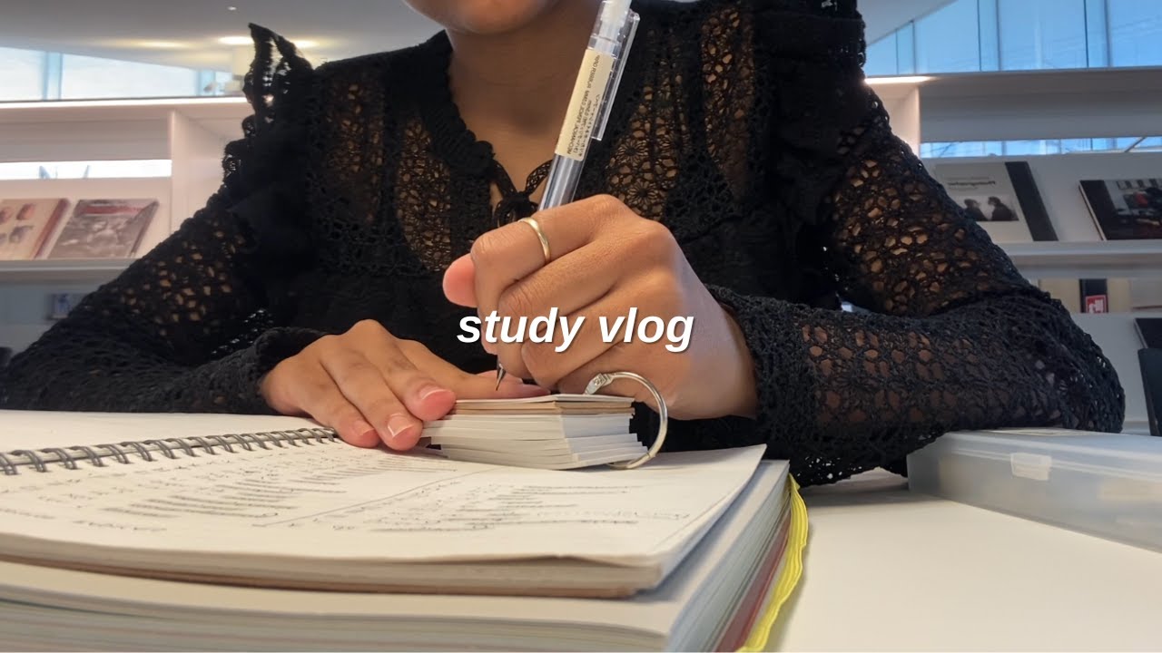 Study vlog | back to school shopping, library, hauls etc.