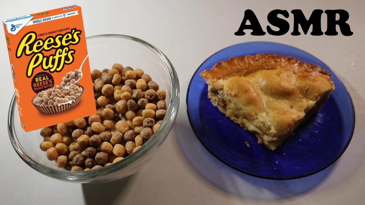 REESE'S PUFFS & APPLE PIE ASMR MUKBANG
