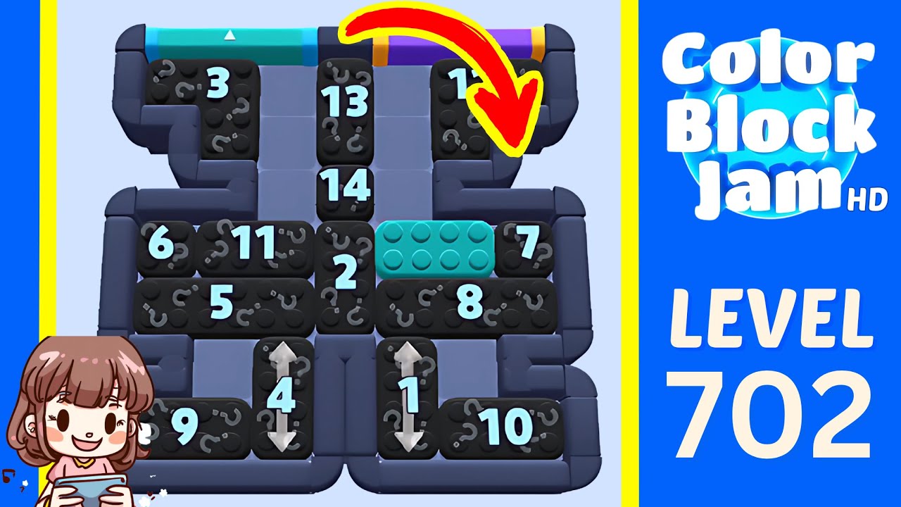 Color Block Jam Level 701 Solution Walkthrough