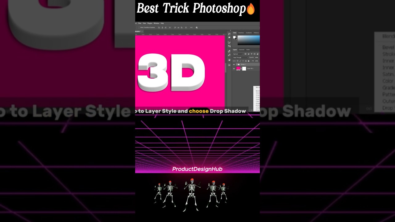 Create Stunning 3D Text in Photoshop 2025| Photorealistic Effect Tutorial (Beginner to Pro)