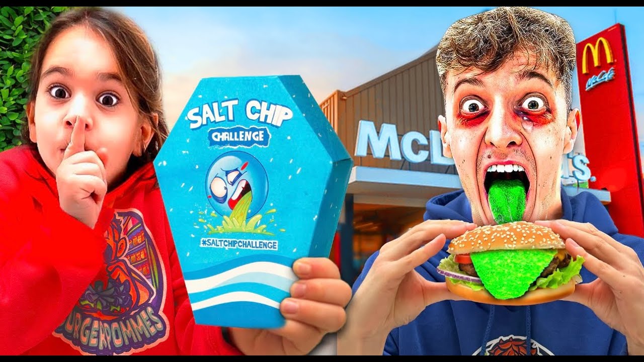 Cheeseburger SALT CHIP PRANK an LUKAS! 🤢(Geht Schief)