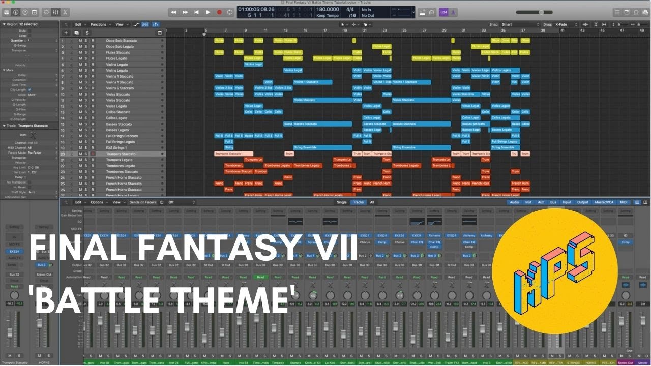 Final Fantasy VII 'Battle Theme' – Logic Pro Remake with Stock Plugins + Project File