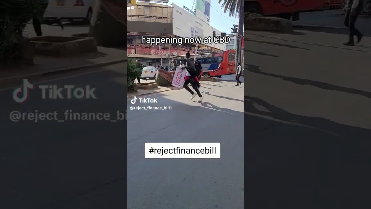 Happening now at Nairobi CBD.. Genz's taking over,reject the punitive finance bill #maandamano