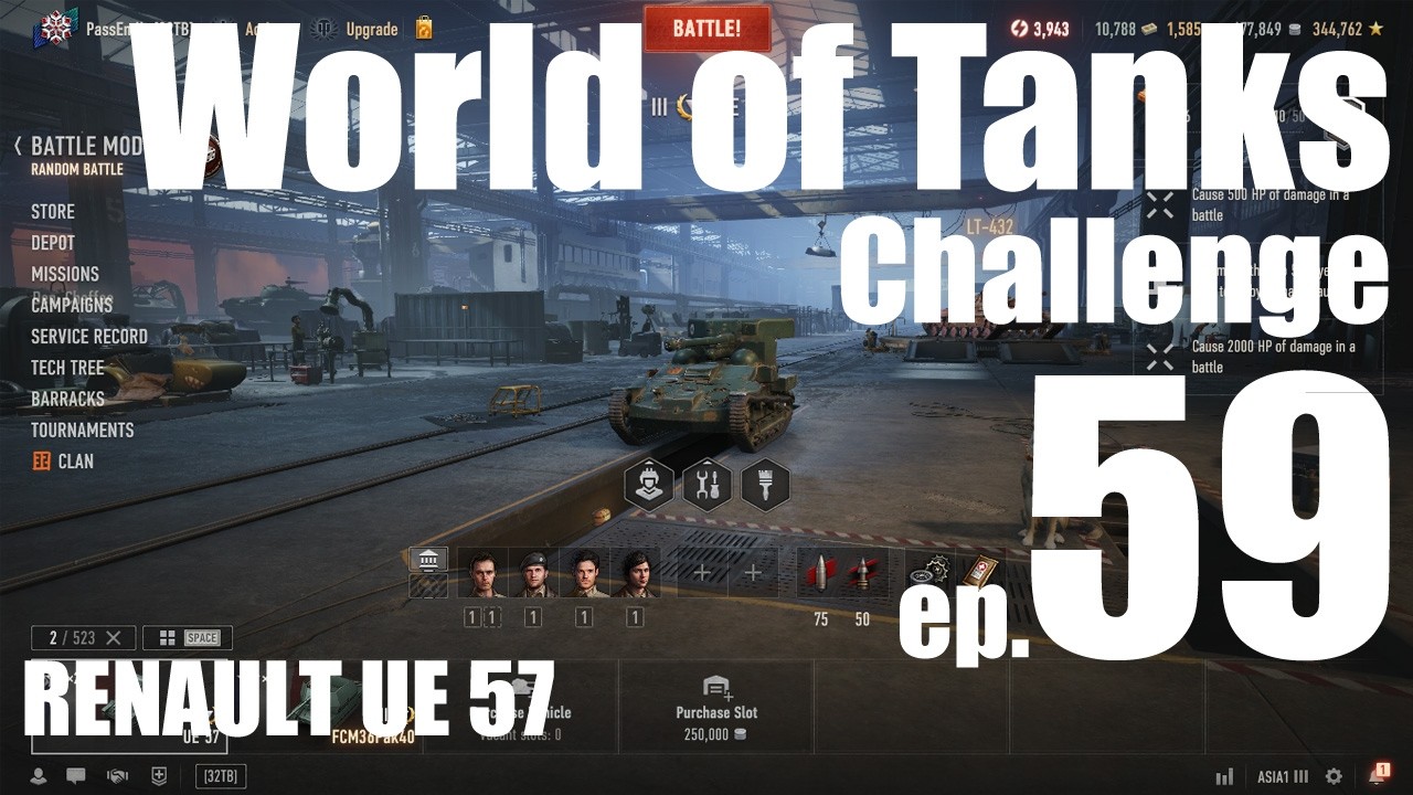 World of Tanks - Challenge ep.59 - RENAULT UE 57 /ยอมแล้วววว