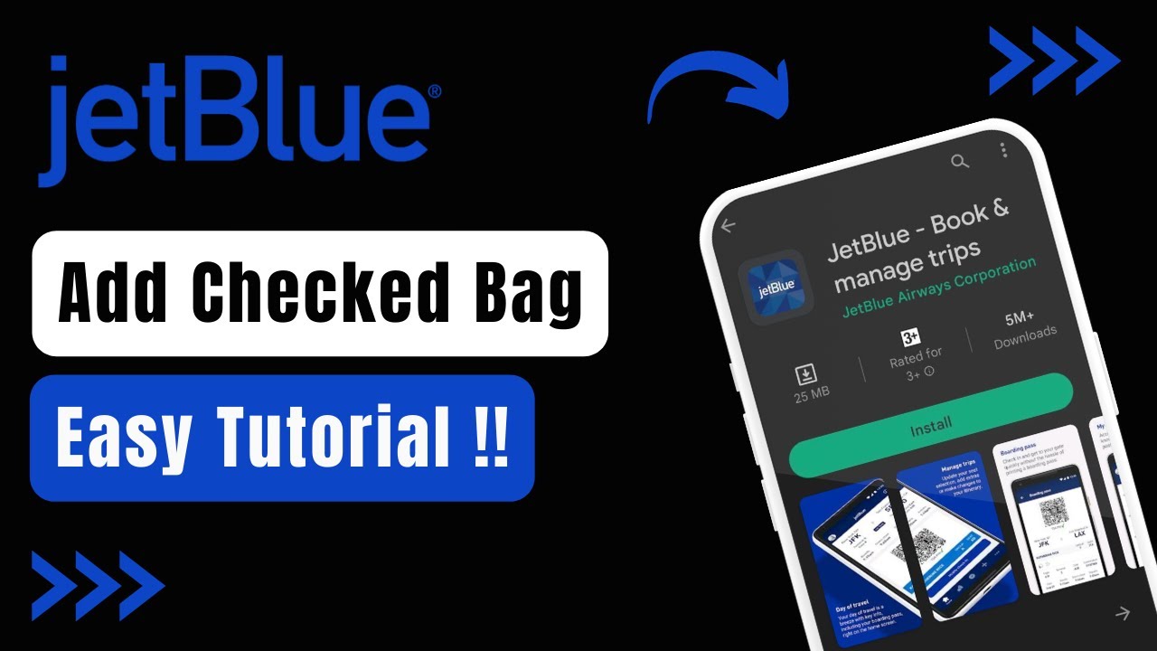 JetBlue - How to Add Checked Bag !