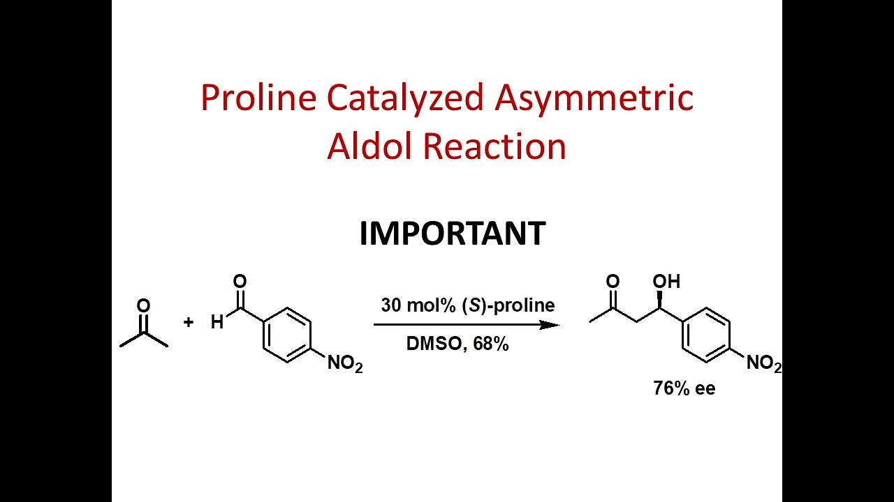 Proline Catalyzed Asymmetric Aldol Reaction