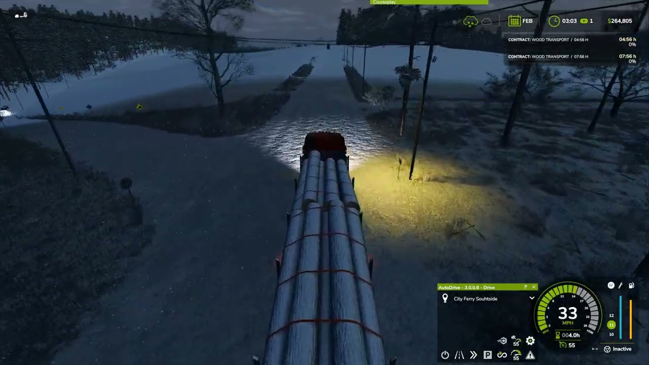 Stevie's Riverbend Springs 4x map the new serie part 12 treetransport in the snow