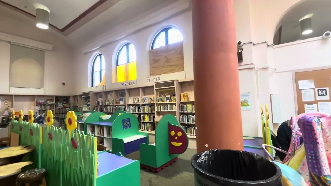 Inside McPherson Library at Needle Park / McPhereson Square in Kensington Philadelphia