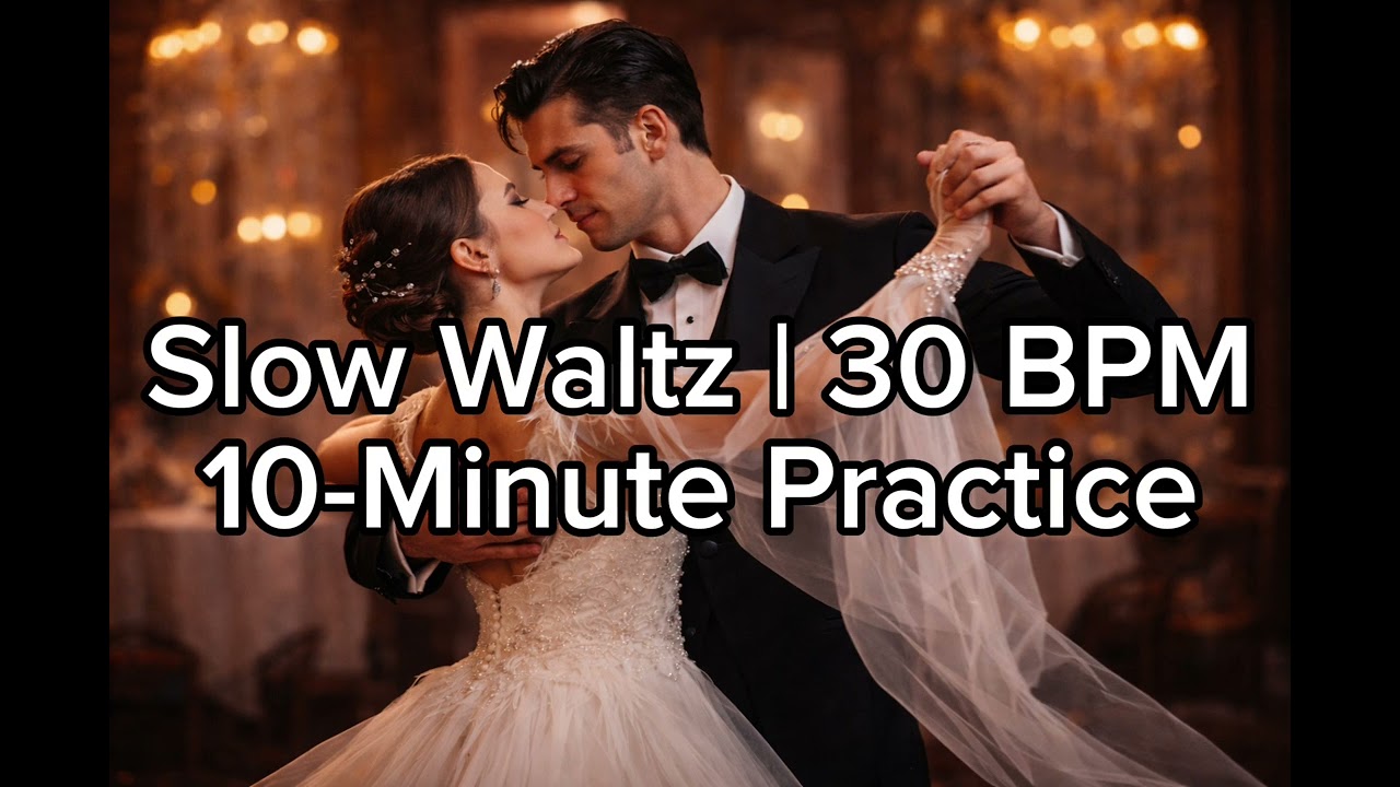 Slow Waltz Practice | 30 BPM | 10-Minute Ballroom Music