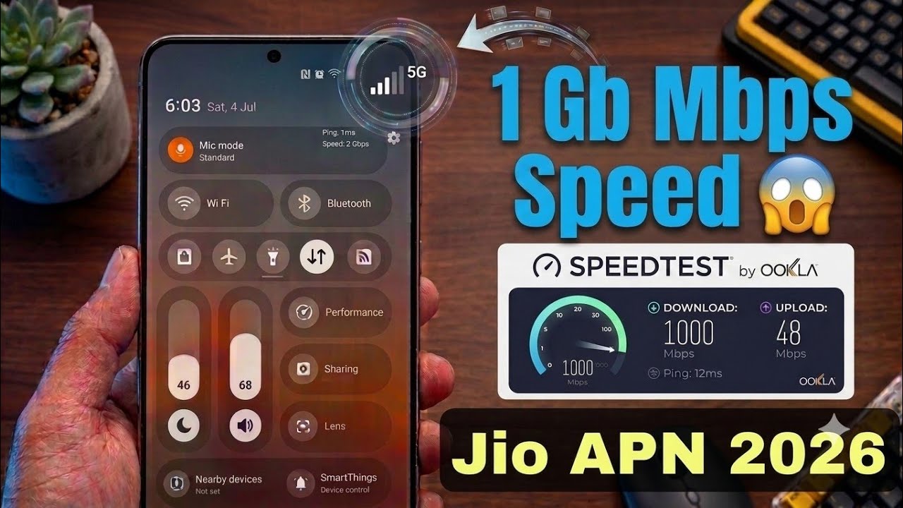 Jio 4G/5G New APN Setting 2026 🔥 Jio Network Speed increase ✅ Jio4G Internet Speed increase 