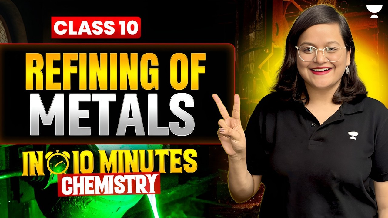 Refining of Metals in One Video | Class 10 Chemistry | Nikita Ma'am